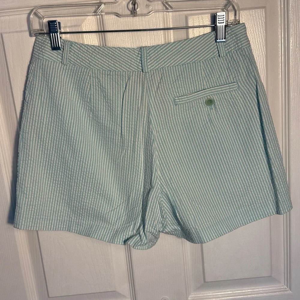 Lilly Pulitzer Women's Light aqua Striped Shorts - Picture 3 of 4
